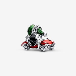 Charmsy Pandora Festive Car & Christmas Tree Srebrne | BL8459367