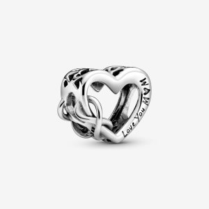 Charmsy Pandora Love You Mum Infinity Srebrne | WG1493256
