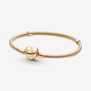Charmsy Pandora Moments Clasp Snake Złote | GI6859703