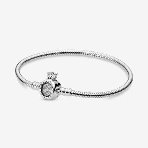 Charmsy Pandora Moments Crown O Clasp Snake Srebrne | FA4680257