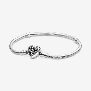 Charmsy Pandora Moments Family Tree Clasp Snake Srebrne | JQ6183470