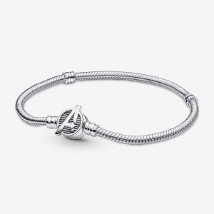 Charmsy Pandora Moments Marvel The Avengers Logo Clasp Snake Srebrne | KY5409127