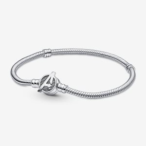 Charmsy Pandora Moments Marvel The Avengers Logo Clasp Snake Srebrne | VF1589403