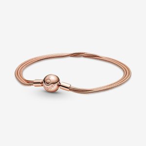 Charmsy Pandora Moments Multi Snake Różowe Złote | IY9431675