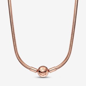 Charmsy Pandora Moments Snake Różowe Złote | AH3925746
