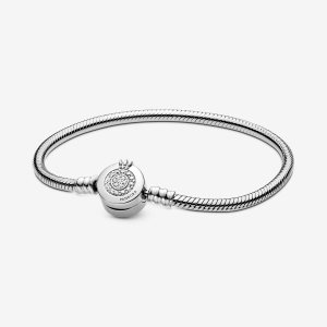 Charmsy Pandora Moments Sparkling Crown O Snake Srebrne | KL9256381