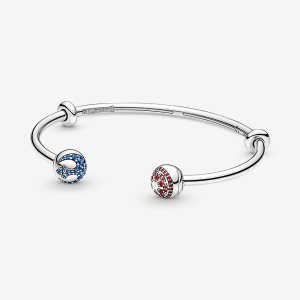 Charmsy Pandora Moments Star Wars Light & Dark Side Logo Open Srebrne | NY3079625