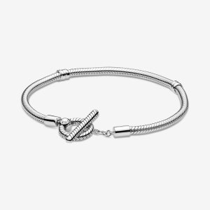 Charmsy Pandora Moments T-Bar Snake Srebrne | FY7698135