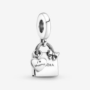 Charmsy Pandora Shopping Bag Srebrne | UM2765039
