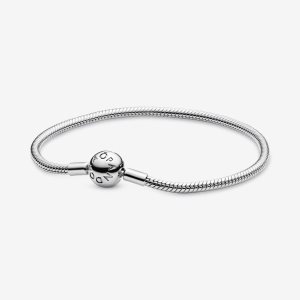 Charmsy Pandora Smooth Clasp Srebrne | DO6527104