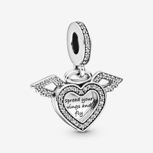Dyndać Pandora Angel Wings Srebrne | HY1870593