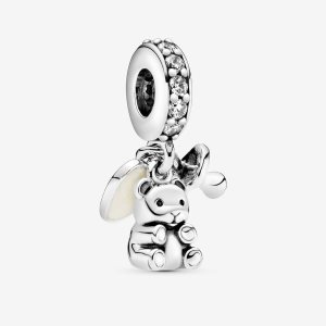 Dyndać Pandora Baby Teddy Bear Srebrne | BM9624781