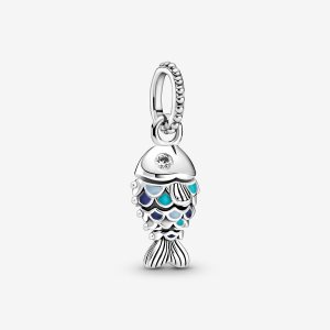 Dyndać Pandora Blue Scaled Fish Srebrne | MY4867935