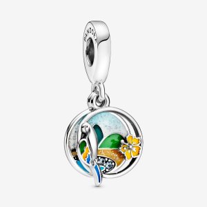 Dyndać Pandora Brazil Beach & Parrot Srebrne | HF8321607
