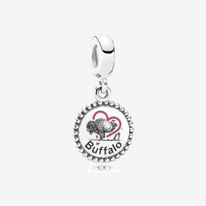 Dyndać Pandora Buffalo Srebrne | UK5427916