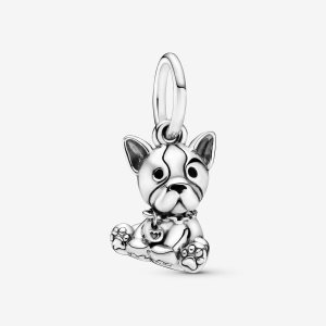 Dyndać Pandora Bulldog Puppy Srebrne | JU0864523