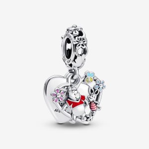 Dyndać Pandora Disney Winnie the Pooh & Piglet Double Srebrne | QF5134089