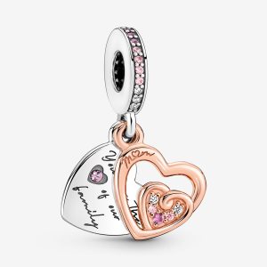 Dyndać Pandora Entwined Infinite Hearts Double Two-tone | EG3901487