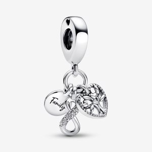 Dyndać Pandora Family Infinity Triple Srebrne | RS9745826