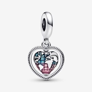 Dyndać Pandora Family Spinning Globe Srebrne | RD0186497