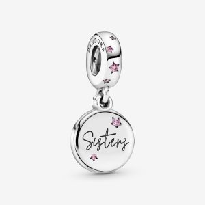 Dyndać Pandora Forever Sisters Srebrne | RC3746058