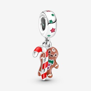 Dyndać Pandora Gingerbread Man Srebrne | IH8739205
