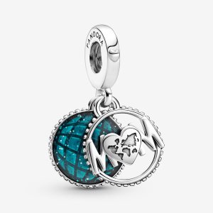 Dyndać Pandora Glitter Globe Mom Srebrne | KQ0514938