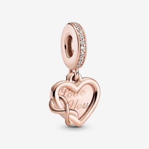 Dyndać Pandora Love You Infinity Różowe Złote | AU6841752