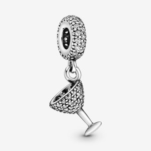 Dyndać Pandora Pave Cocktail Glass Srebrne | SH1623584