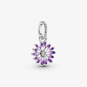 Dyndać Pandora Purple Daisy Srebrne | TF6943021