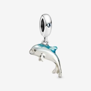 Dyndać Pandora Shimmering Dolphin Srebrne | LH5021837