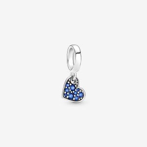 Dyndać Pandora Stellar Blue Pave Tilted Srebrne | CL1632075