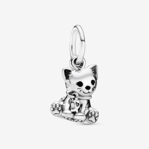 Dyndać Pandora Sweet Cat Srebrne | SY9735680