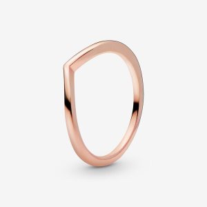 Możliwość Układania W Stos Pandora Polished Wishbone Różowe Złote | AI0921784