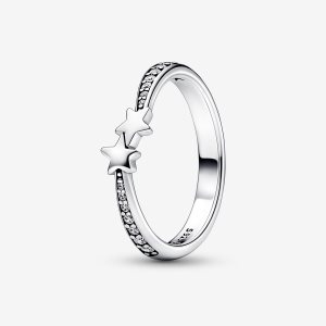 Możliwość Układania W Stos Pandora Shooting Stars Sparkling Srebrne | SY0567384