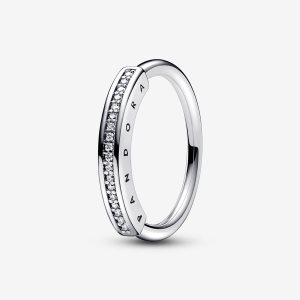 Możliwość Układania W Stos Pandora Signature I-D Pave Srebrne | YK5124836