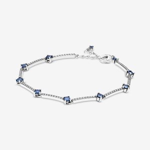 Non-Charms Pandora Sparkling Pave Bars Srebrne | AV8210547
