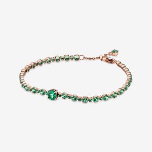 Non-Charms Pandora Sparkling Pave Tenisa Różowe Złote | TO5398467