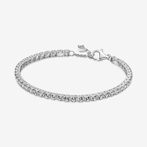 Non-Charms Pandora Sparkling Tenisa Srebrne | LQ7954162