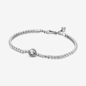 Non-Charms Pandora Sparkling Tenisa Srebrne | OZ5239176