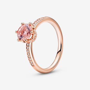 Pasjans Pandora Pink Sparkling Crown Różowe Złote | FO0489672