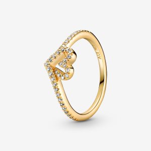 Serce Pandora Timeless Wish Sparkling Złote | MT4527031