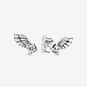 Stadnina Pandora Sparkling Angel Wing Srebrne | CE6159304