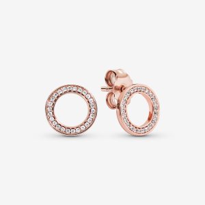 Stadnina Pandora Sparkling Circle Różowe Złote | ZJ9436702