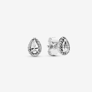 Stadnina Pandora Sparkling Teardrop Srebrne | PZ3740629