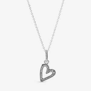Wisiorki Pandora Sparkling Freehand Srebrne | GH3842695