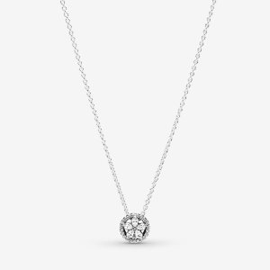 Wisiorki Pandora Sparkling Snowflake Collier Srebrne | SH1978430
