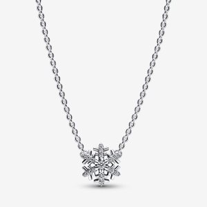 Wisiorki Pandora Sparkling Snowflake Srebrne | WJ9356128