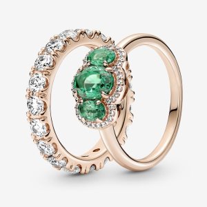 Zestawy Pierścieni Pandora Lucky In Vintage Stacking Kolorowe | JK4061283