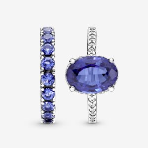 Zestawy Pierścieni Pandora Shimmering Blue Kolorowe | AM2013785